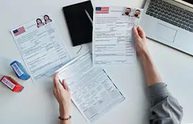 Formulario para solicitar una visa humanitaria americana en Dallas