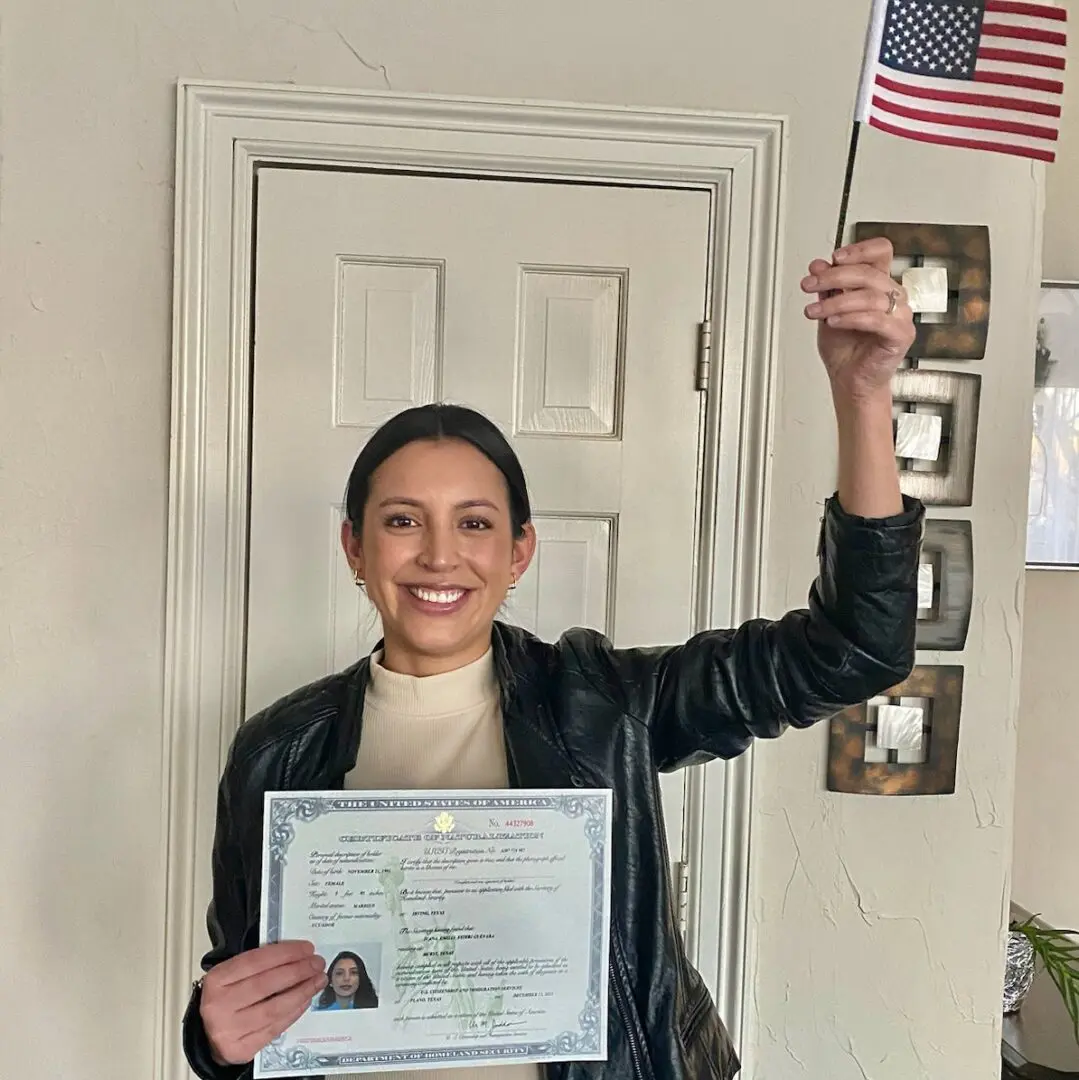 Immigration Success Stories - Citizenship Approved in Dallas, Texas thanks to the Perdomo Dorsett Immigration Law Firm